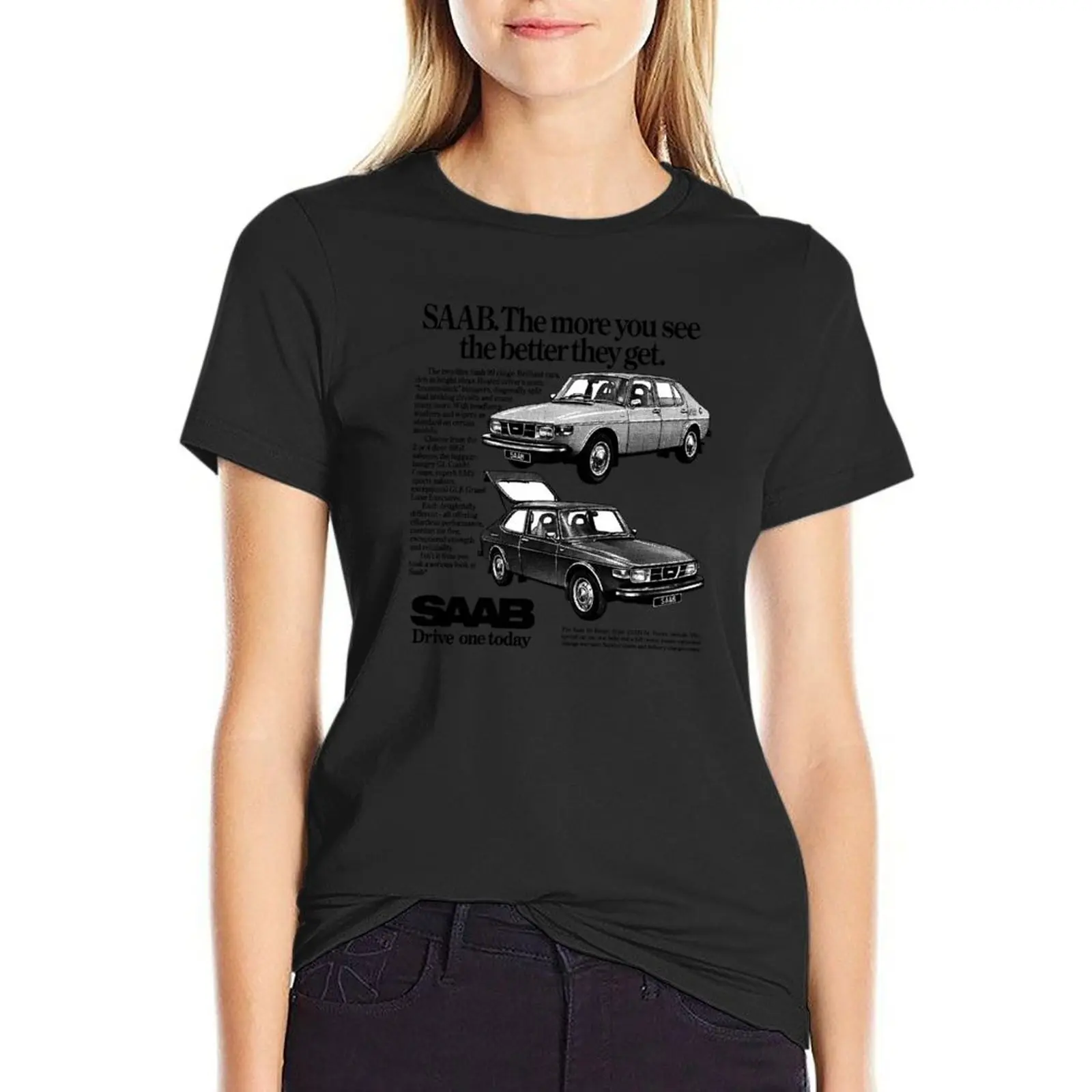SAAB 99 - ADVERT T-Shirt tops cute tops t shirt Women
