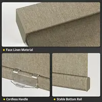 100% Blackout Artificial Linen Cordless Roller Shades for Indoor Windows, Roller Blinds for Home, for Window Size 58" W × 72" H 2