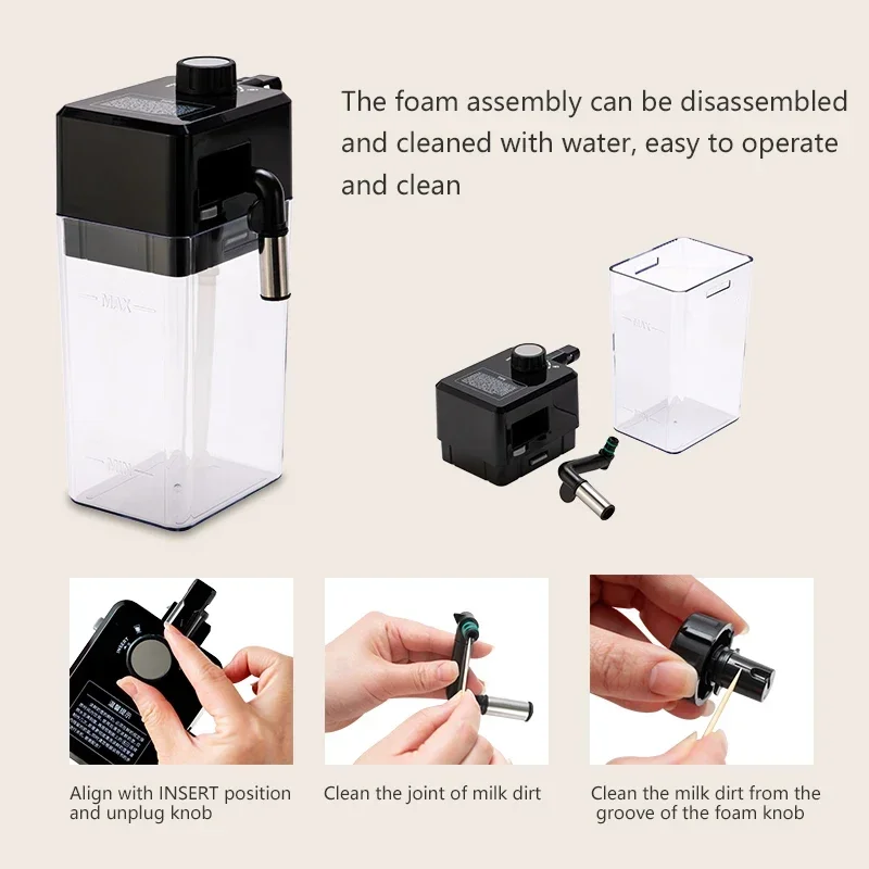 Electric Milk Frother Self cleaning  One touch bean to cup Cappuccino Latte Home Office use Automatic Coffee Machine 5