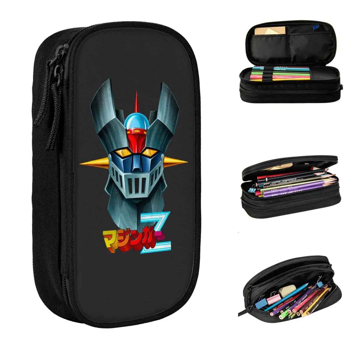 

Пеналы Mazinger Z Аниме для карандашей с роботом, большие вместительные Детские Чехлы, офисные подарочные Канцтовары