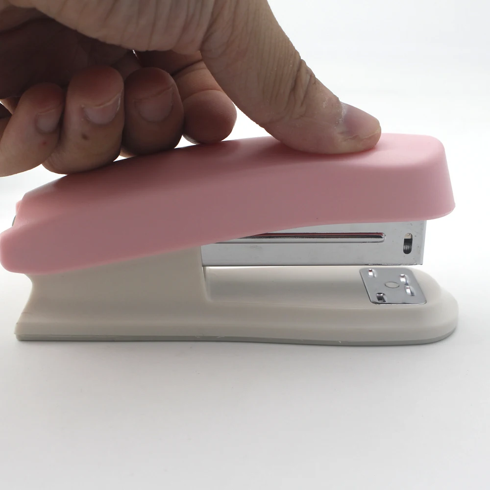Macaron-colored desktop stapler Suitable for 24mm/26mm staples For school push stapler mini stapler set hand stapler metal stapler