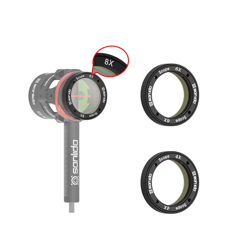 Sanlida Scope Lens 4X 6X 8X Magnified For X10 Compound Bow Sight Accuracy Target Or Field Archery Shooting