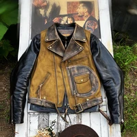 Tailor Brando Authentic! J-151 High Quality Japanese Hyogo Cowhide Stitching 22OZ Oil Qax Canvas Retro Motorcycle Vest 1