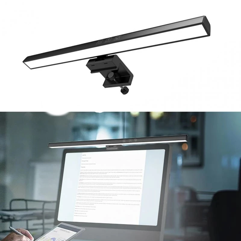 

Eye-Care Desk Lamp 3 Temperature Adjustable 33/55cm LED Computer PC Monitor Screen Light Bar Stepless Dimming Reading USB Lamp