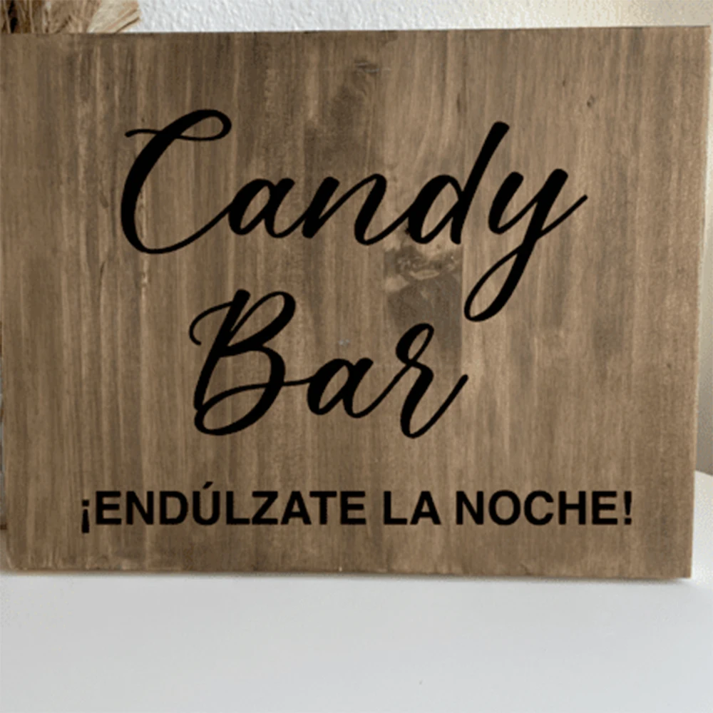 Wall Stickers Spanish Wedding Sign Candy Bar Table Wall Sticker Decal Candy Sweet The Night Marriaged Party Home Decor