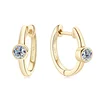 18k Gold 0.3ct 4mm Certified Moissanite Earrings for Women 100% 925 Silver Hoop Earring Wedding Party Jewelry Wholesale