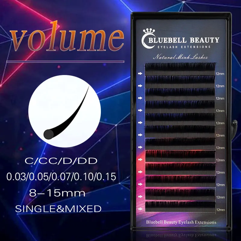 

Bluebell Beauty Classic Eyelash Extension Individual False Lashes Hand Made Mix Length Faux Mink Eyelashes Extensions