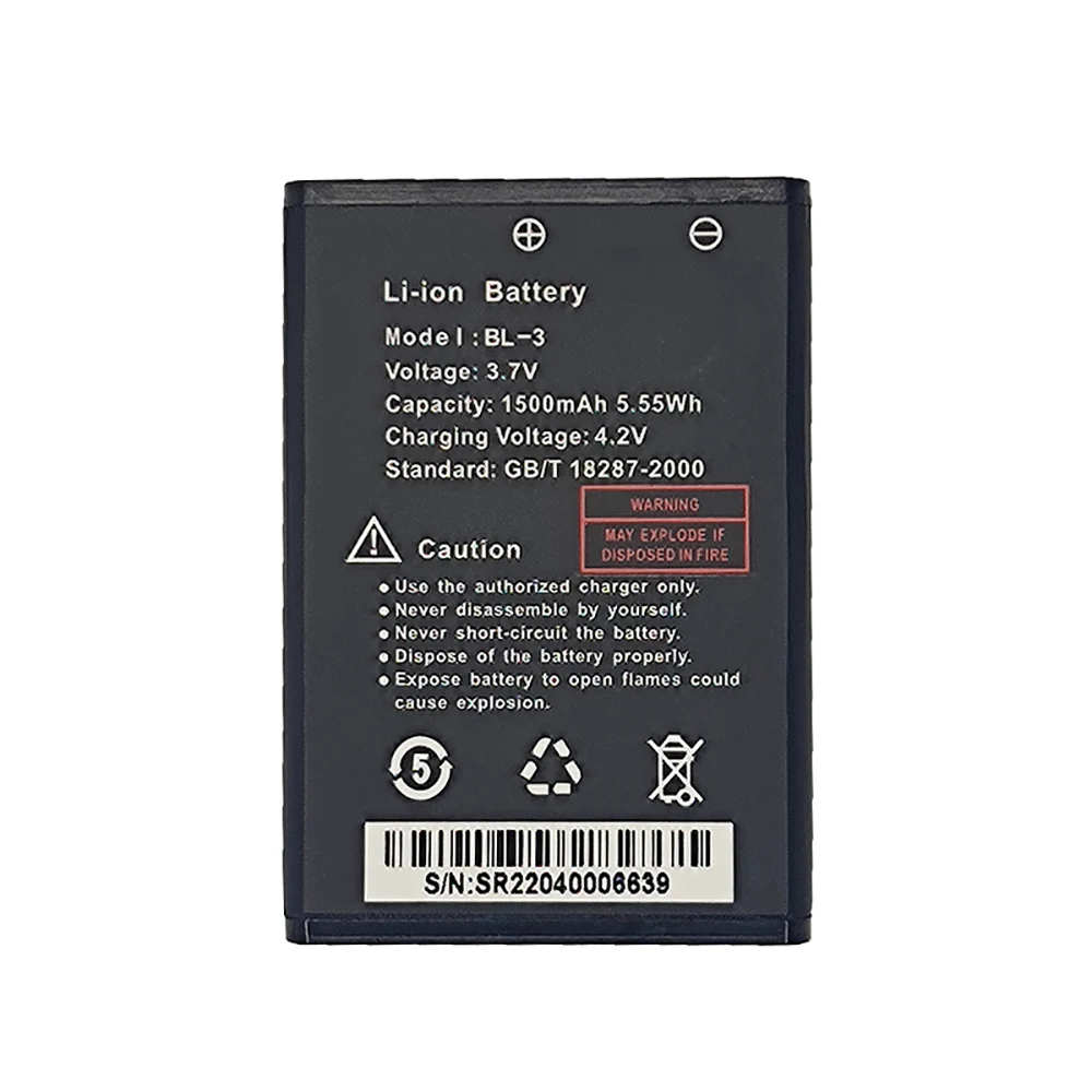 BAOFENG UV-3R Rechargable Battery Pack 1500mAh 5.5Wh for UV3R Ham Two Way Radio Battery for BL-3 Accessory Replacement