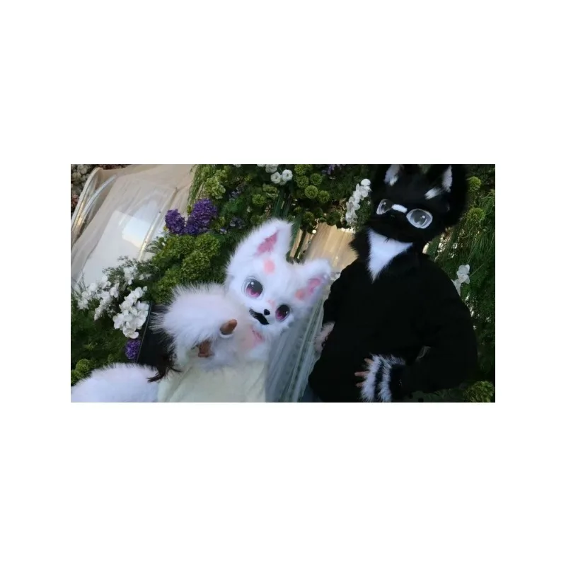 Fursuits Animal Head Costume Cat Furry Head Kigurumi Cute Dog Costume Halloween Cosplay Performance Props Kids gift