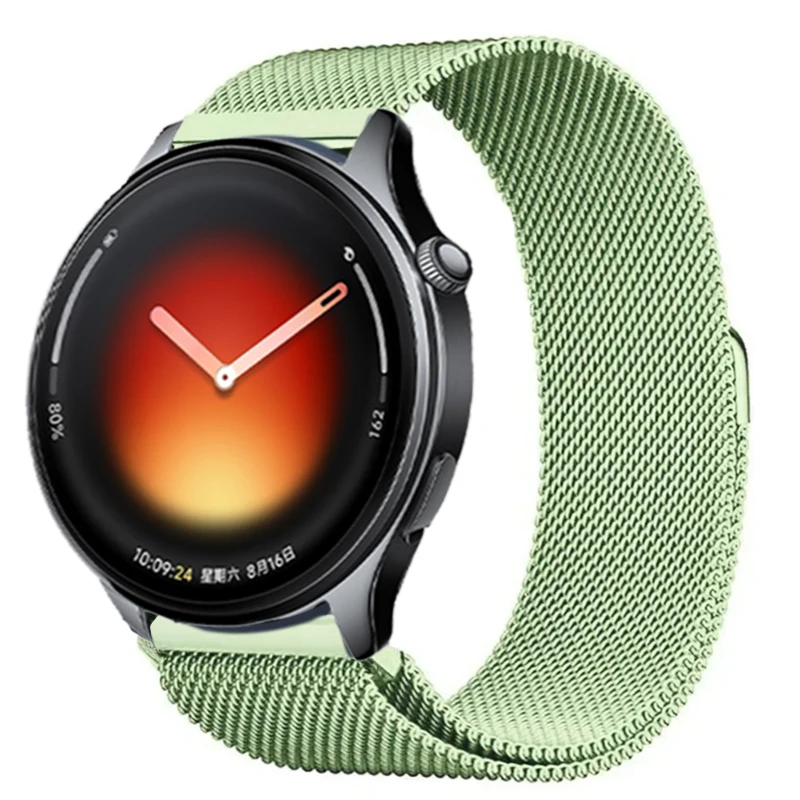 Sleek Stainless Steel Milanese Strap - 22/20mm Metal Band, Color 2