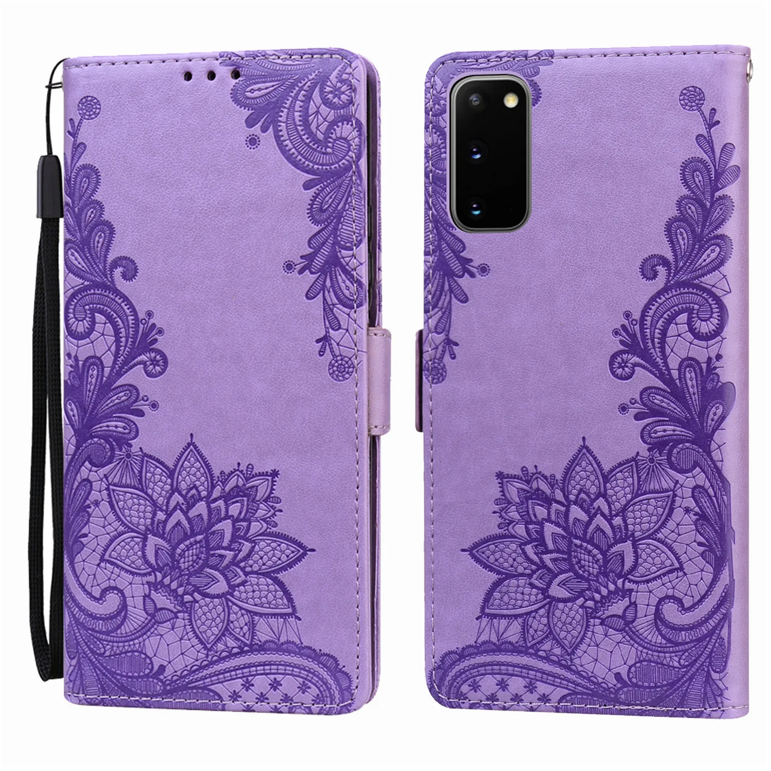 Luxury Leather Flip Phone Case with Wallet Bracket Cover