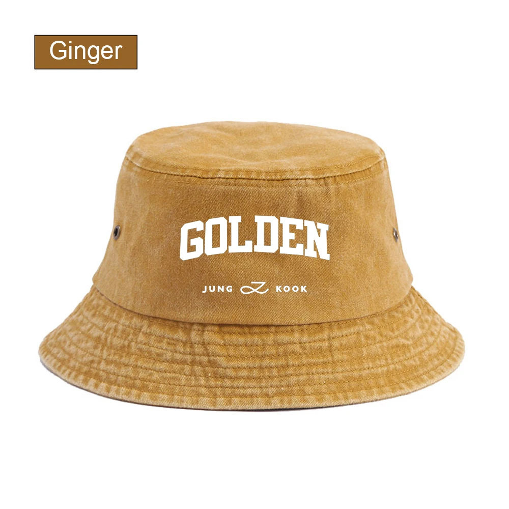 Kpop Jung Kook 1st Solo Album Golden Jungkook Fischerhut für Männer, reine Baumwolle, Panama, Fischer, Gorras, Mann und Frau, 56–58 cm, Sonnenkappe – Detail 7