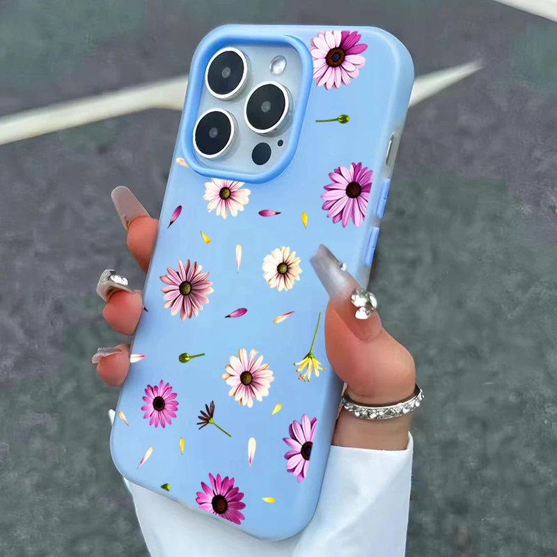 Elegant Floral Pattern Jelly Phone Case Cover