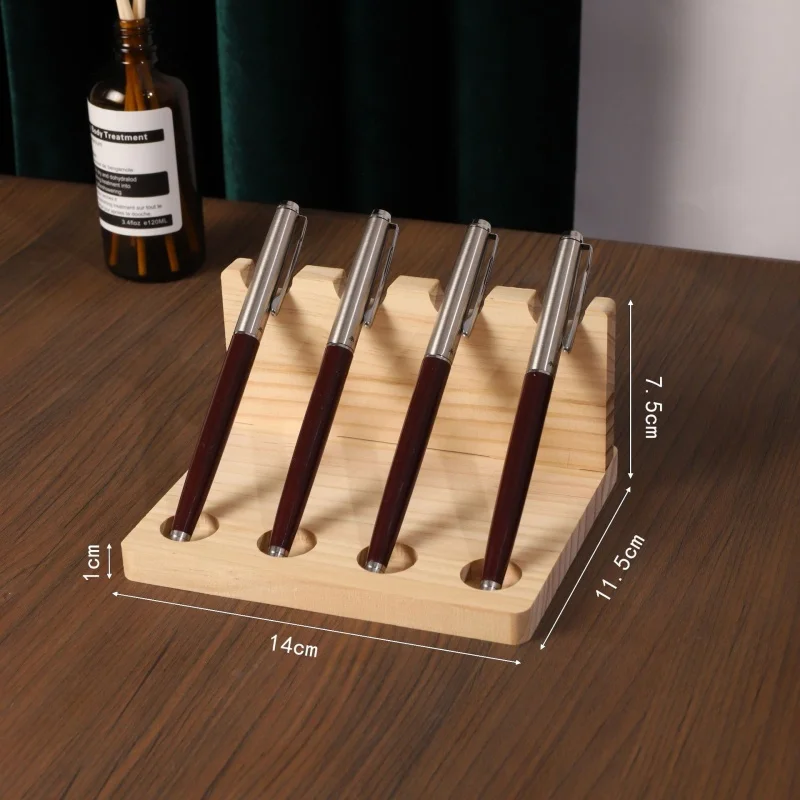 Walnut Wood Multifunction Desk Organizer 1PC Pen Holder Phone Stand & Storage Solution for Office and School