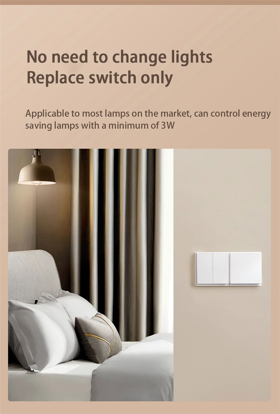 Original Wall Switch E1 Version Smart Wireless Key Zigbee 3.0 Light Switch Wire