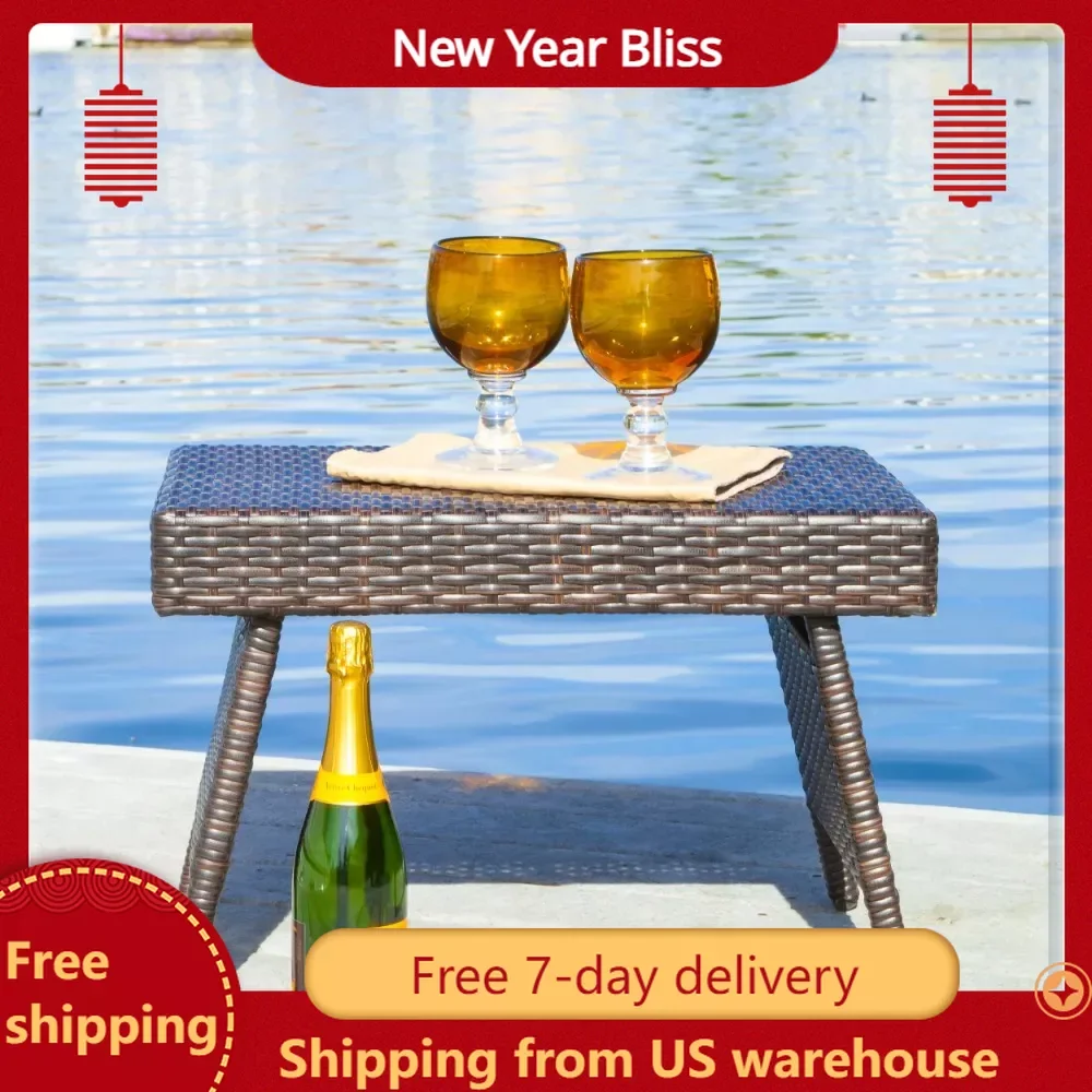 

Outdoor Table Outdoor Brown Wicker Adjustable Folding Table Camping Chair Picnic Supplies Pliante Equipment Lightweight Tourist