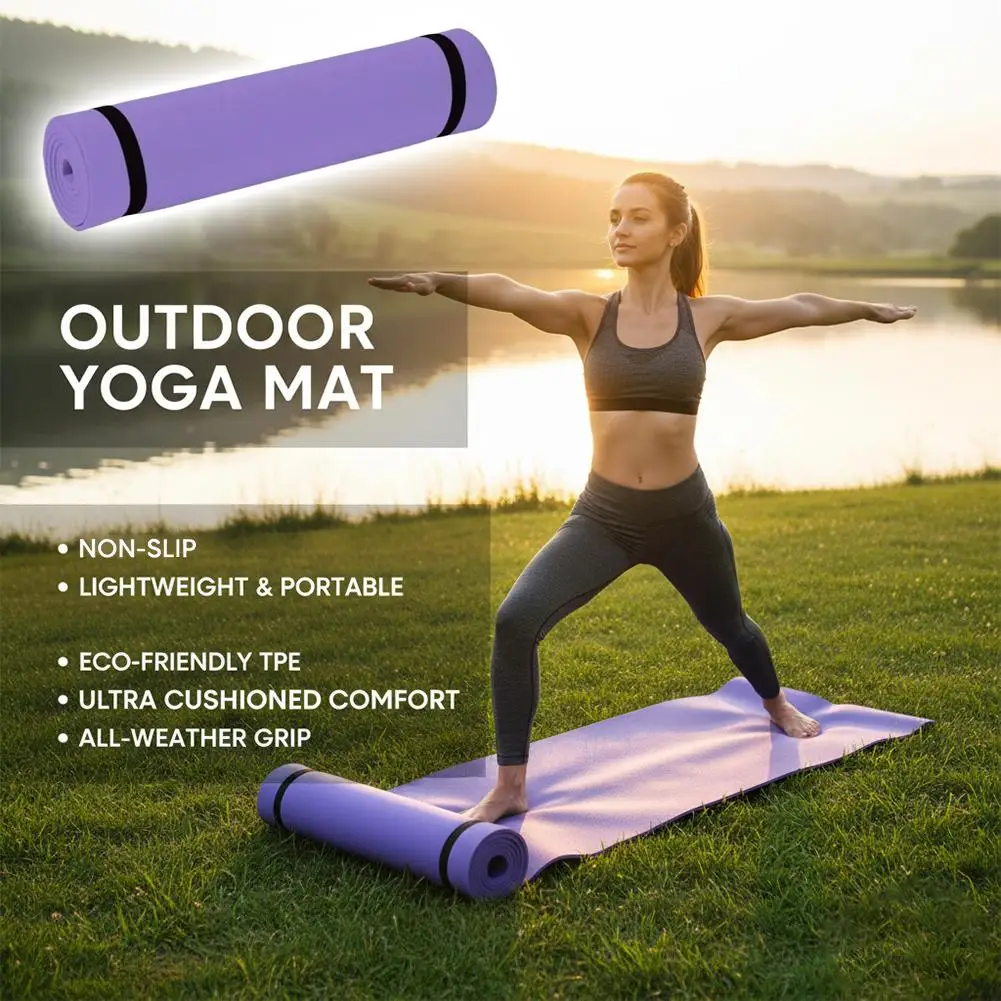 Premium Non-Slip Thick Yoga & Fitness Mat for Enhanced Stability and Comfort