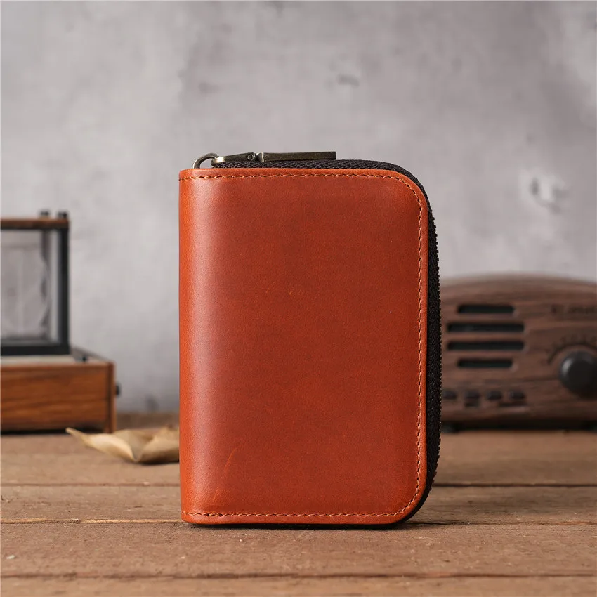 

New Rfid Credit Card Holder Men Wallets Bank Cardholder Case Top Quality Vintage Genuine Leather Wallet Minimalist Wallet 2024