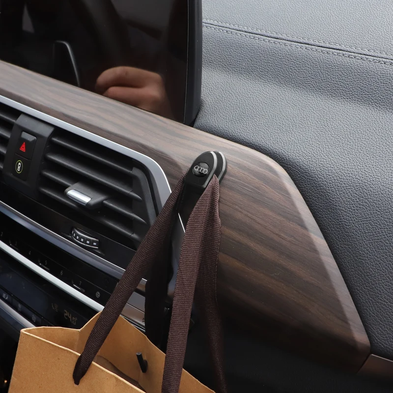 Car Seat Back Hooks 2 4pcs ABS Self Adhesive Mini for Audi Quattro