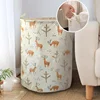 Fabric Dirty Cloth Basket Folding Storage Basket Dirty Cloth Doll Storage Bucket Cotton and Linen Laundry Basket 3