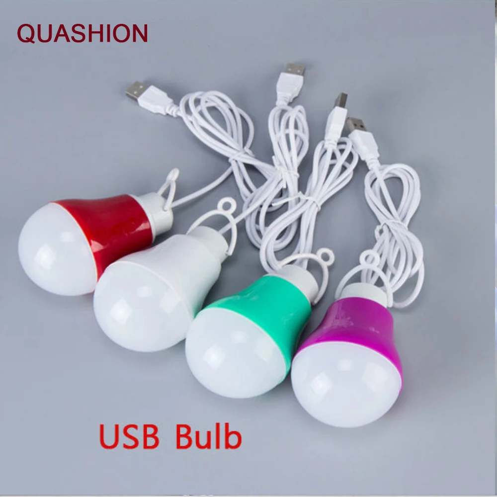 Colorful PVC USB Bulb Light portable Lamp LED 5730 for hiking camping Tent travel Work With Power Bank Notebook led light night light mini night light mini led light