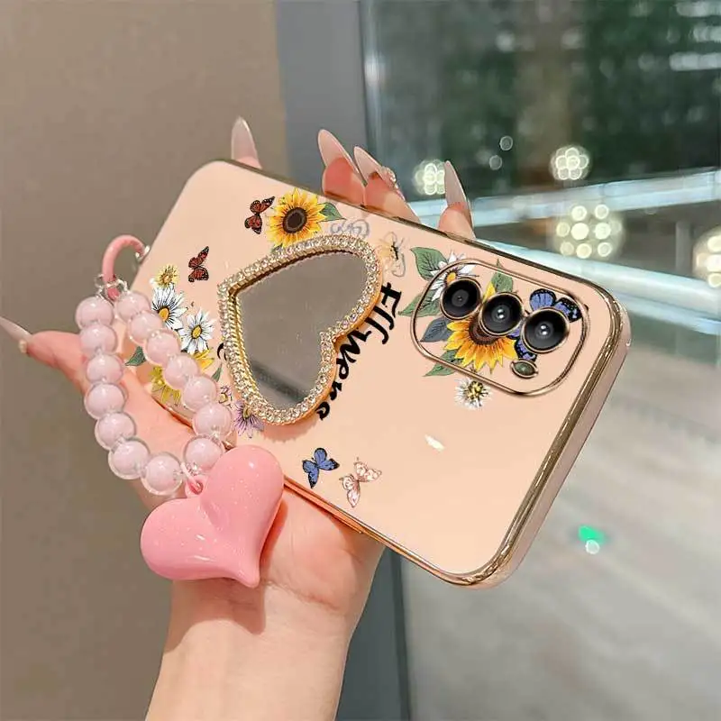 3-Piece Floral Phone Case Set with Lanyard and Stand