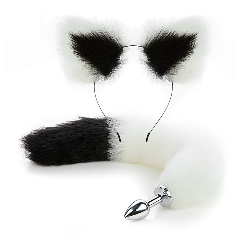 Sexy Fox Anal Plug Tail Cat Hairpin Metal Anal Toys For Women Men Butt Plug Small Tail Fox Anal Plug Cosplay Sex Toys For Adult