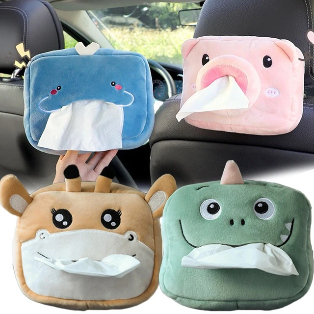 Cartoon Cute Car Tissue Box Shark-shaped Napkin Tissue Paper Holder for  Home Office Car Styling Accessories