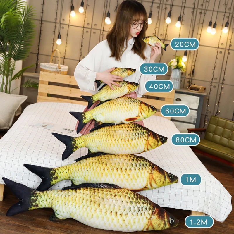 Creative Plush Fish Toy - Cute Cartoon Cat Pillow