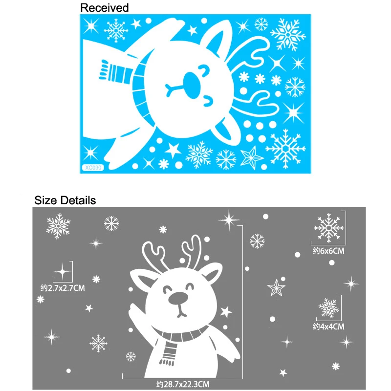 Meuva Christmas Sticker Number 24 Countdown Sticker Santa Snowman