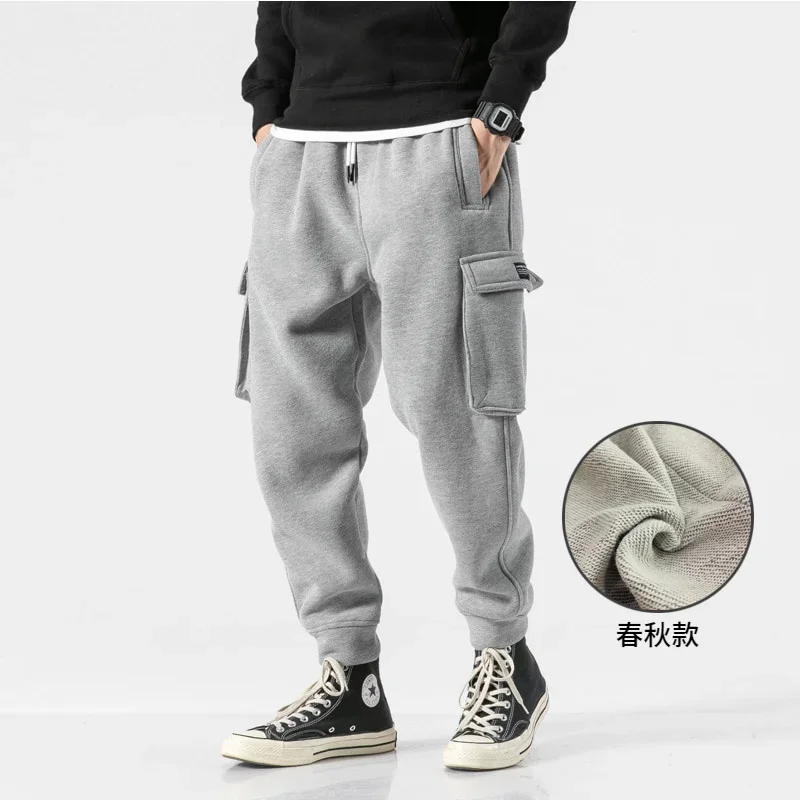 Pants Trendy Brand Spring and Autumn Sports Loose Large Size Skinny Closed Workwear Sweatpants Men's Jogger Pants Casual Autumn