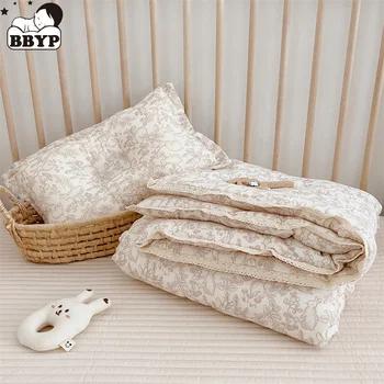 Baby Camellia Rose Print Muslin Blanket Quilt for Summer Infant Floral Muslin Comforter Napping Cover for Baby Bedding Quilts 1