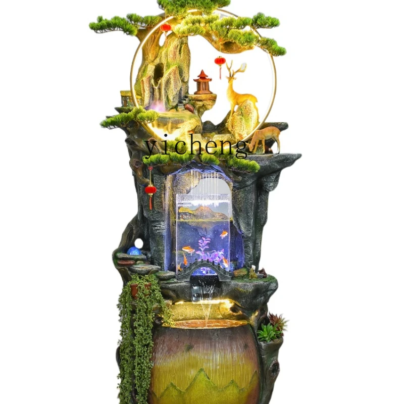 

XL Water Fountain Floor-Standing Landscaping Decoration Decoration Rockery Entrance Lucky Water Landscape