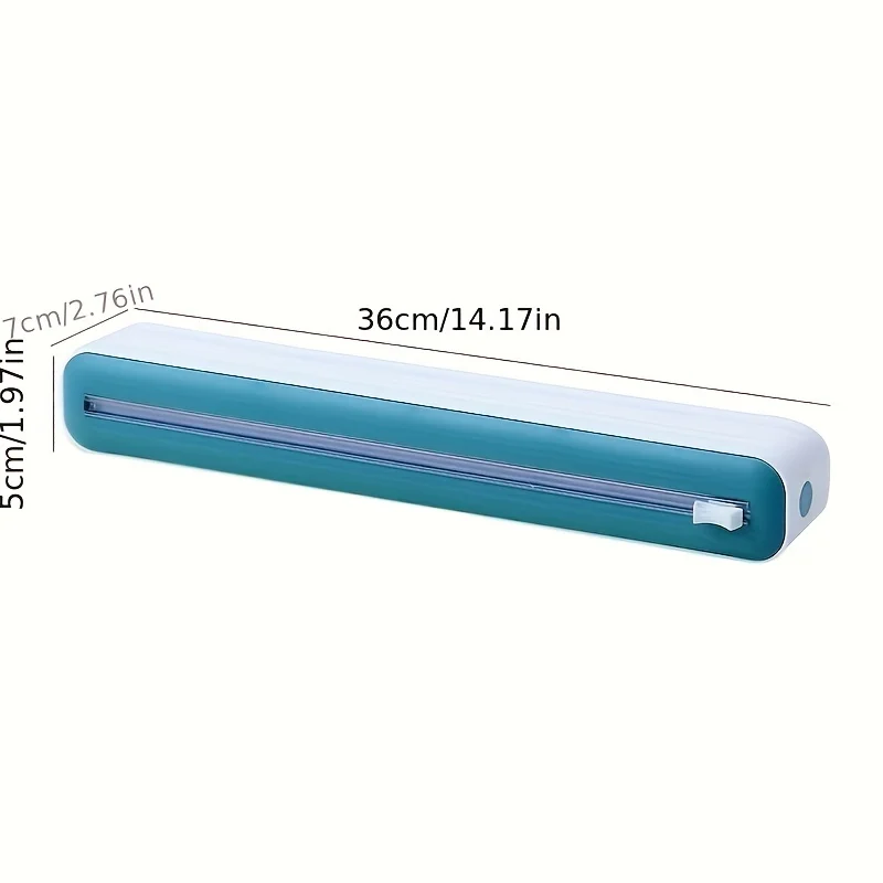 Magnetic 2 In 1 Plastic Wrap Dispenser Cling Film Dispenser Cutter Saran Wrap Dispenser Aluminum Foil Paper Cutter Kitchen Tools