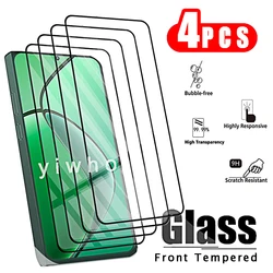 4 - Pack HD Full - Cover Tempered Glass Screen Protectors for Realme 7i Global (4pcs Black)