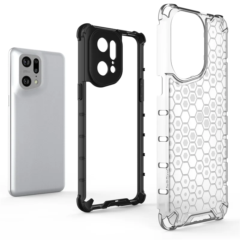 Shockproof Armor Clear Phone Case with Transparent Silicone Bumper