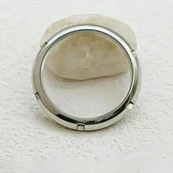Sapphire Transparent Glass Watch Case Back Cover (Silver)