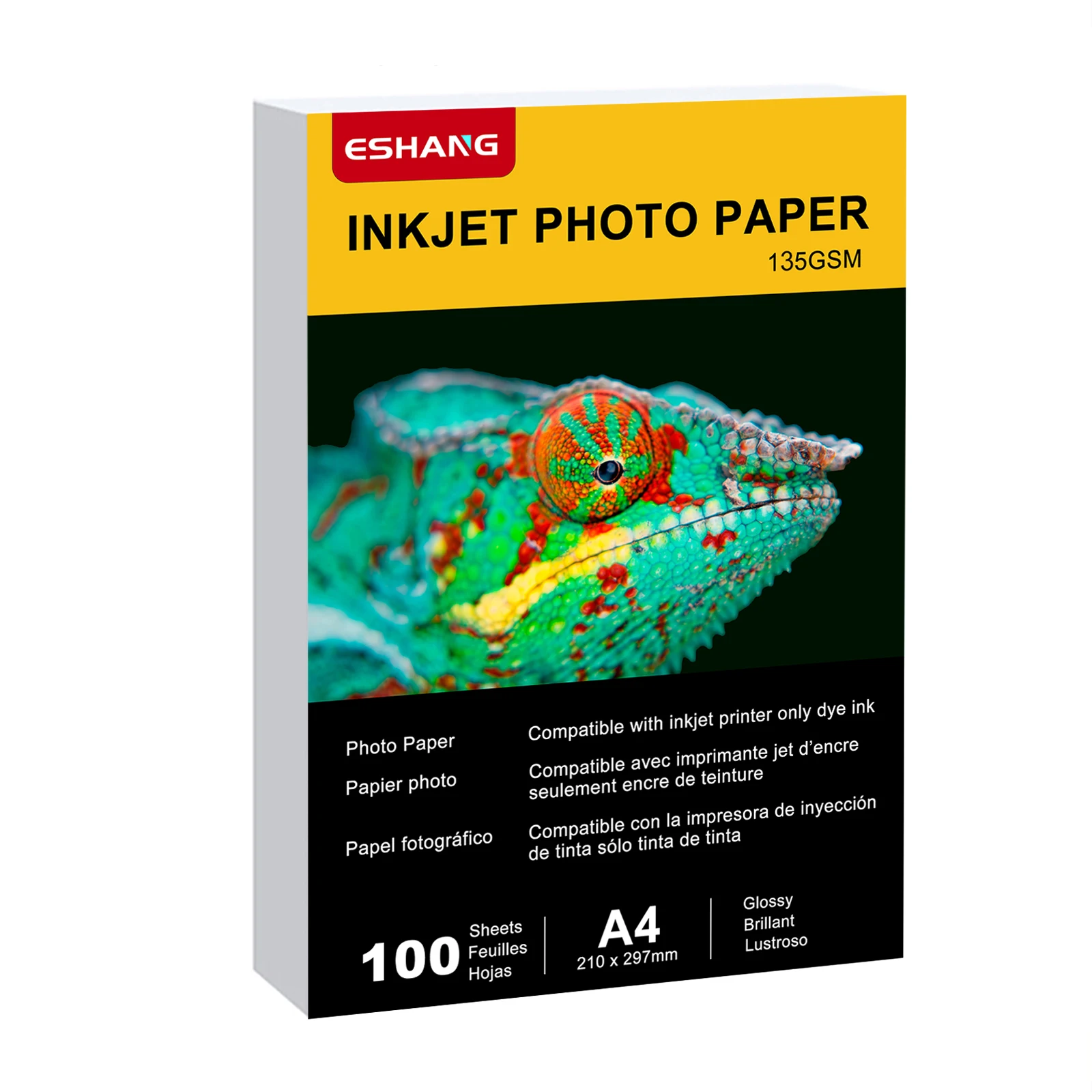 Premium A4 Printable Photo Paper - 100 Sheets, Bright Color, Ideal for Photography & Celebrations