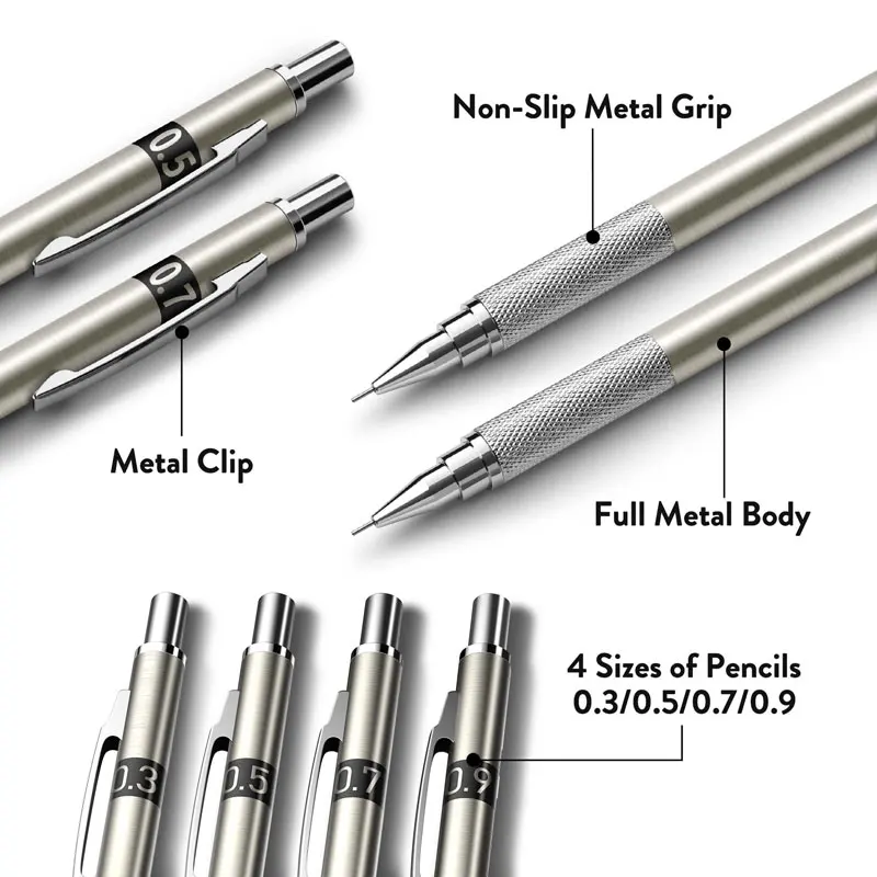 Ricariche Per Matite 2.0 Mm – 36 Pezzi In Nero Con Custodia – Ideali Per Falegnameria, Disegno Artistico E Schizzi