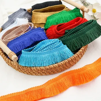 Meetee 5/10 Iarde 25mm Frange con Nappe per Vestiti Giocattoli Abiti Nastro Decorativo in Pizzo Accessori per Cucito Fai da Te