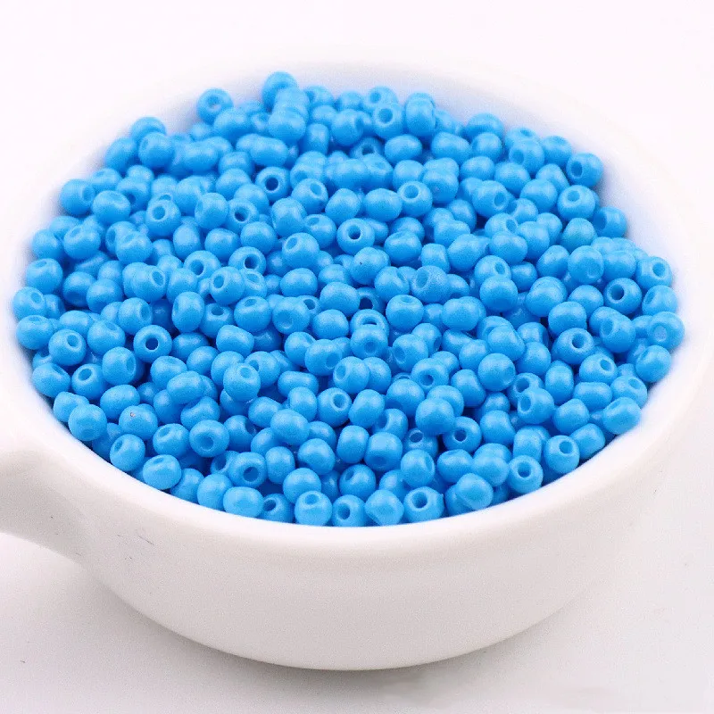 High-Quality Wear-Resistant Solid Color Glass Rice Beads