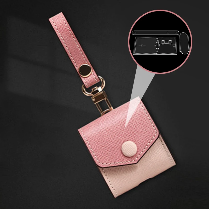 NUBECOM 5PCS Handmade Leather Acrylic Stencils DIY Wallet Making Templates Headphone Organizer Mold Leather Craft Supplies