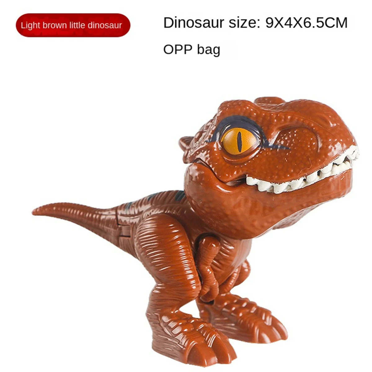 A72I Children'S Dinosaur Egg Finger Biting Toys Simulation Tyrannosaurus Tyrannosaurus Dinosaur Boy Funs Toys Light Brown