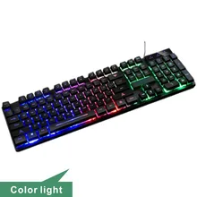  RGB Backlit Gaming Gamer Keyboard For PC Computer Desktop Laptop LED Luminous Mechanical Waterproof USB Wired Ergonomic Keyboard 