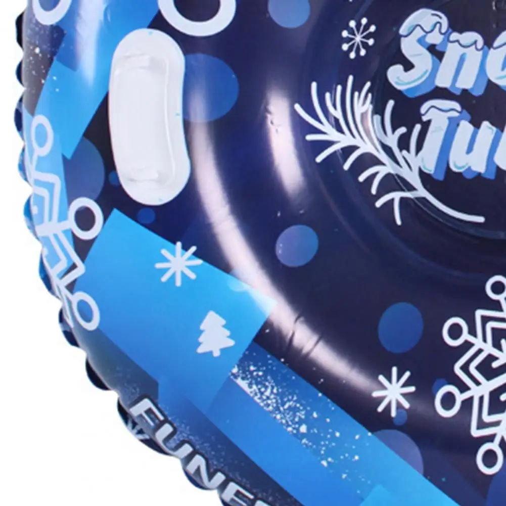 Inflatable Snow Tube Snow Sled Handles Sledge Circle Tire Tube Thickened Winter Sports Inflatable Skiing Circle Rings