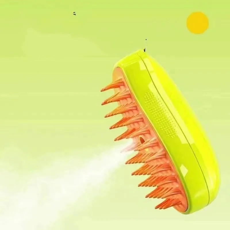 3 in1 pet steam brush cat dog Cleaning Steamy Spray Massage Brush Comfy Spray Massage