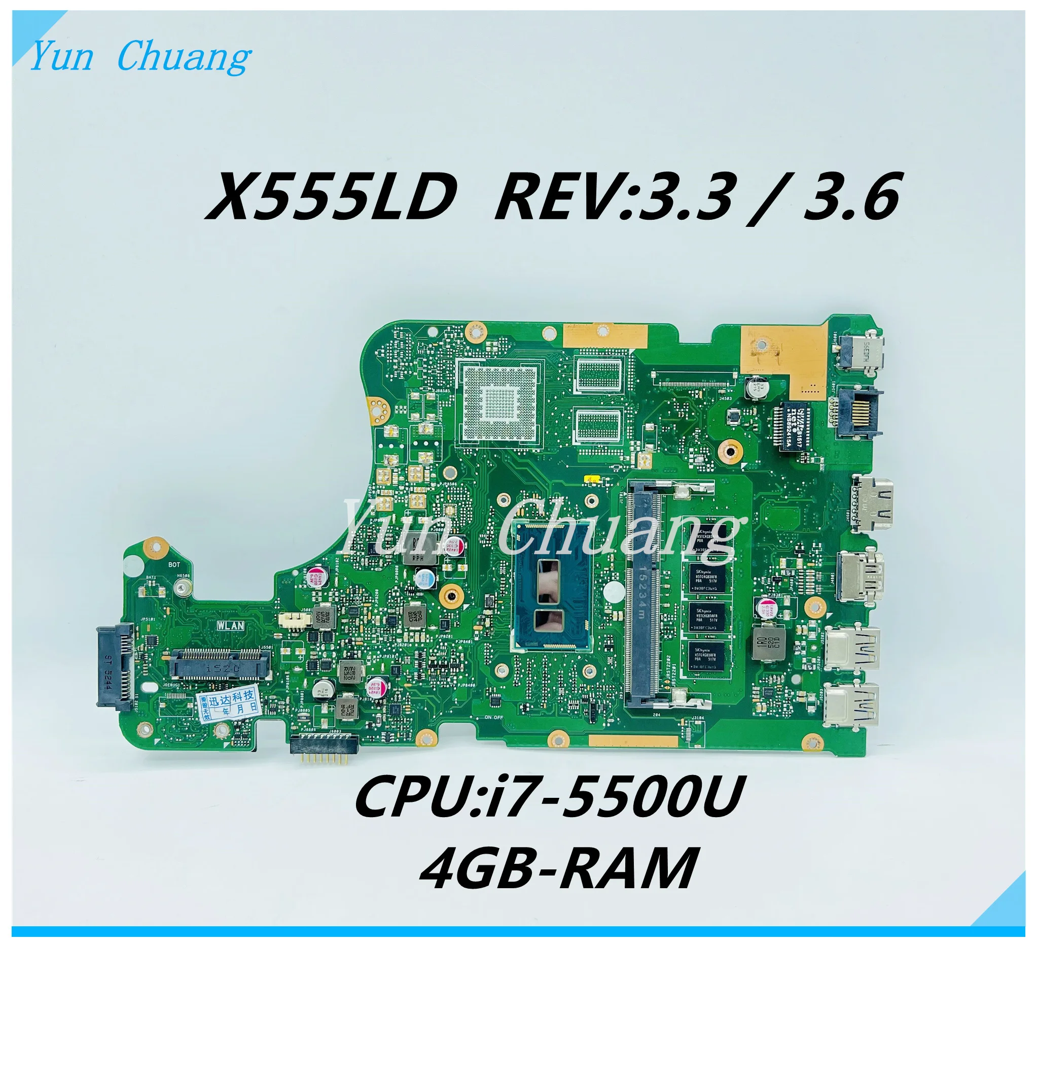 X555LD REV3.3/3.6 Laptop Motherboard For Asus F555L K555L A555L X555LN