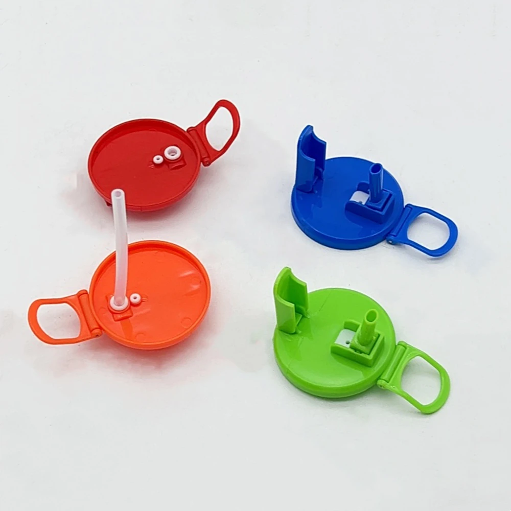 Soda can lid Portable Soda Can Lid Silicone Straw Soda Can Lid Reusable Suitable For Canned Beverages Beer Juice 1pcs With 2 straws