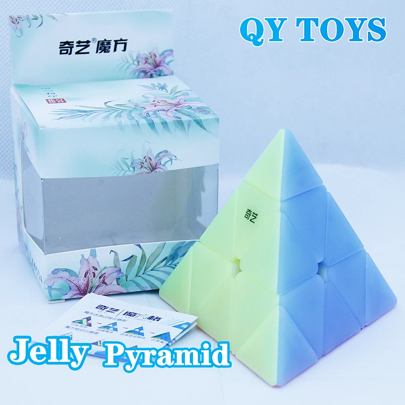 

QYTOYS Qiming S Jelly Pyramid 3x3x3 Beautiful series pure Cube Puzzle Magic Cubo Qiyi Jelly Pyraminxed 3x3 Speed cubes toys