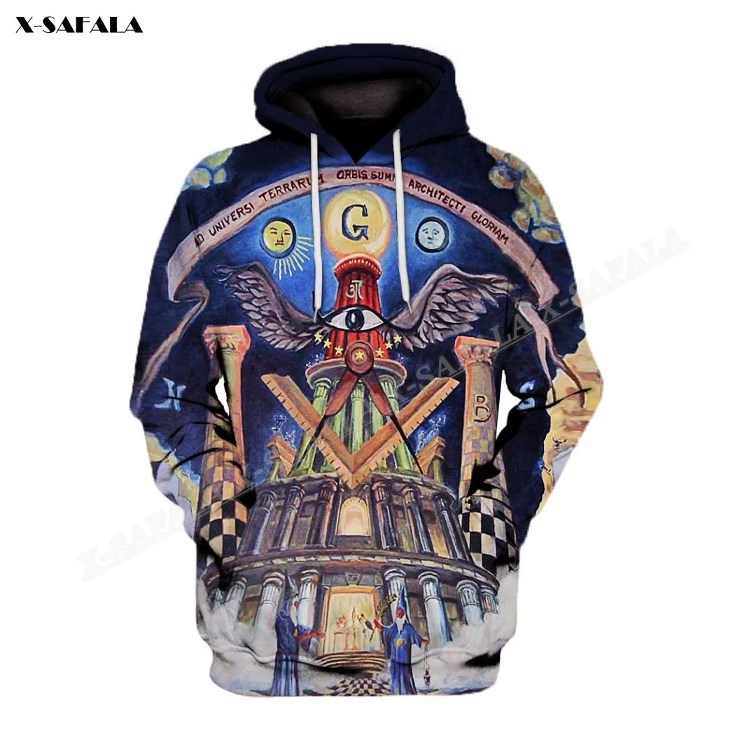 

Faith Hope Chartity Freemason Freemasonry Masonic 3D Print Hoodie Man Female Asia Size Outwear Casual Hooded Jersey Pullover